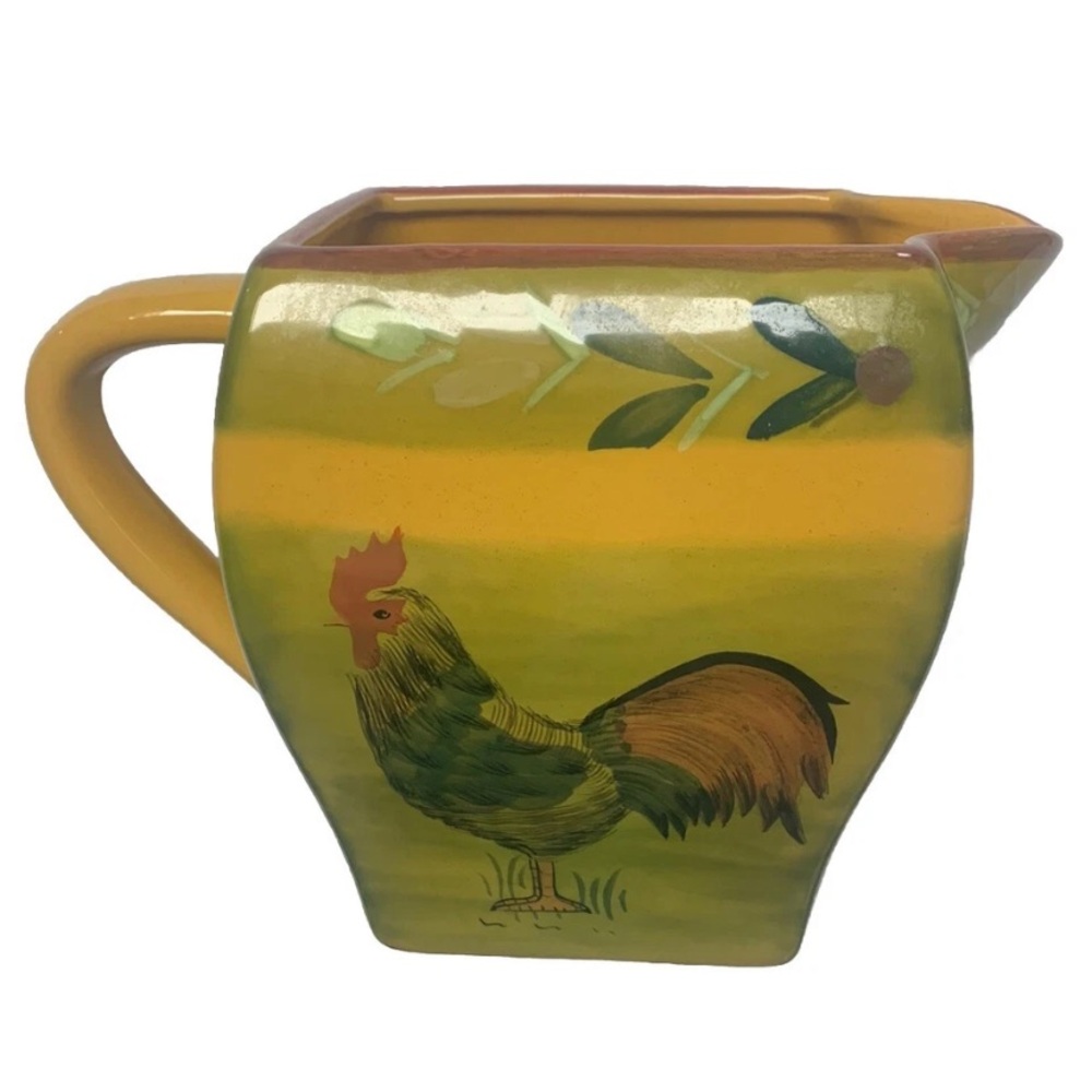 VTG Chanticleer by Nannette Vacher for Centrum Rooster Pitcher-Cottage Farmhouse